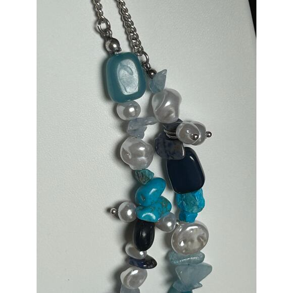 Free People Steal the Show Choker Necklace in Turquoise Tonal Blue - Picture 5 of 6